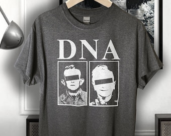 DNA   T shirt screen print short sleeve     shirt cotton