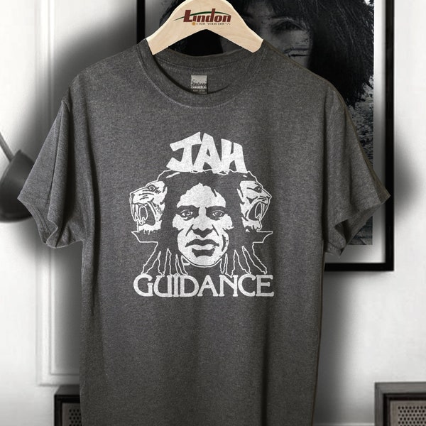 Jah Guidance   T shirt screen print short sleeve  shirt cotton reggae dub