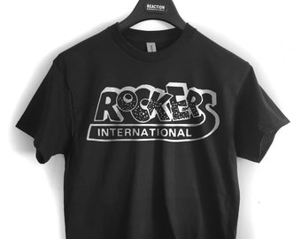 Rockers records   T shirt screen print short sleeve  shirt cotton reggae ska