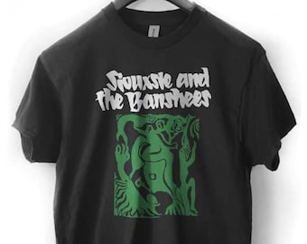 Siouxsie and the banshees    T shirt screen print short sleeve  shirt cotton NYC new york  80s