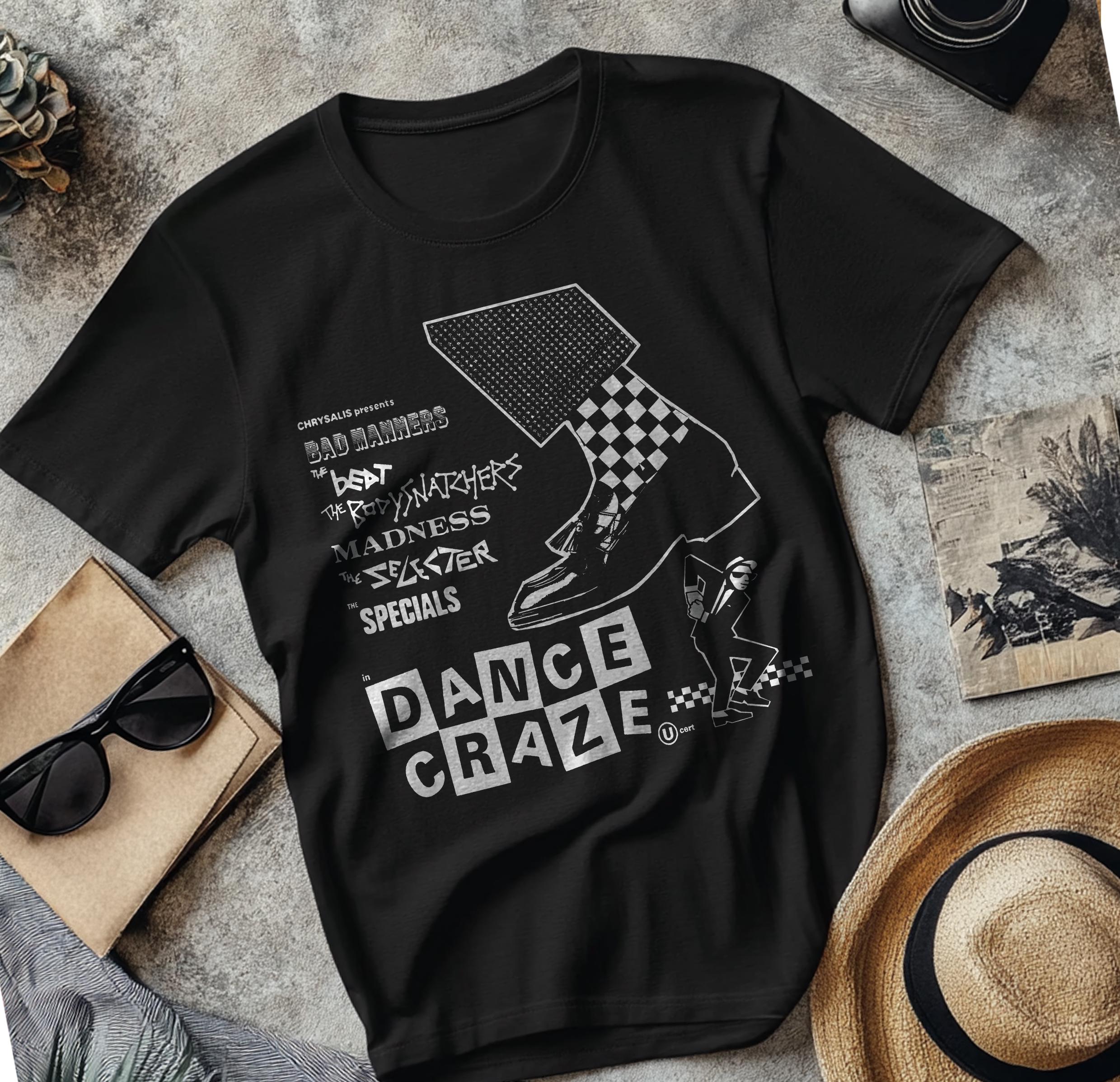 Dance Craze T Shirt Screen Print Short Sleeve Ska Reggae Dub