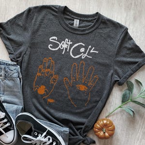 Soft Cell  t shirt T shirt   screen print short sleeve  black shirt cotton