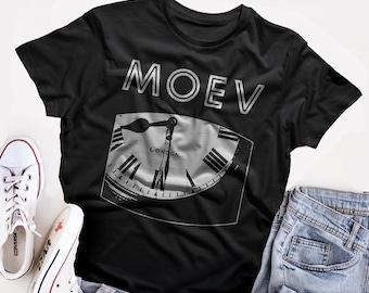 Moev   T shirt screen print short sleeve  black shirt cotton