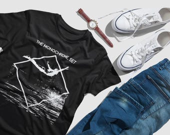 Monochrome set  T shirt screen print short sleeve     shirt cotton