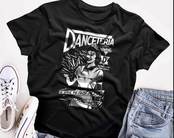 Danceteria   T shirt screen print short sleeve  shirt cotton
