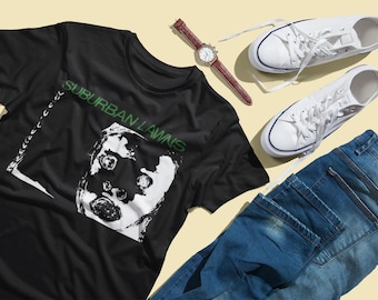 Suburban Lawns band T shirt post punk screen print