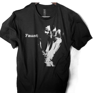 Faust t Shirt Screen Print Graphic Tee - Black Cotton