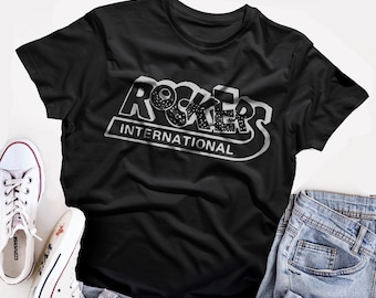 Rockers records   T shirt screen print short sleeve  shirt cotton reggae ska
