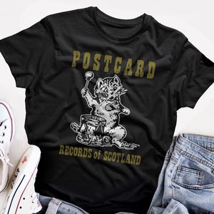 Postkarte-Aufzeichnungen T-Shirt no wave Orangensaft