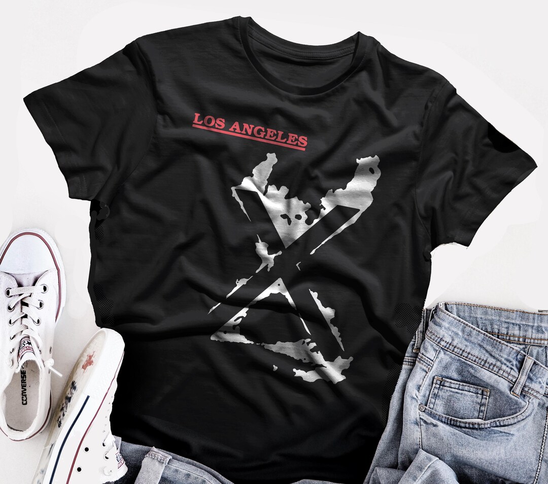 X (band) exene john doe T-shirt stampata a maniche corte Los
