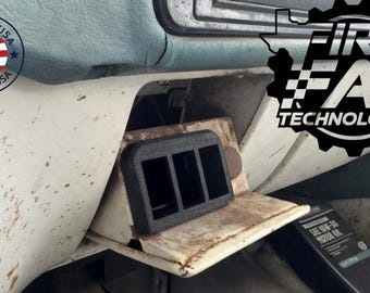 Panel de interruptores basculantes con inserto para cenicero de Chevy C10 Squarebody (73-87) / Ajuste personalizado / Fabricado en EE. UU.