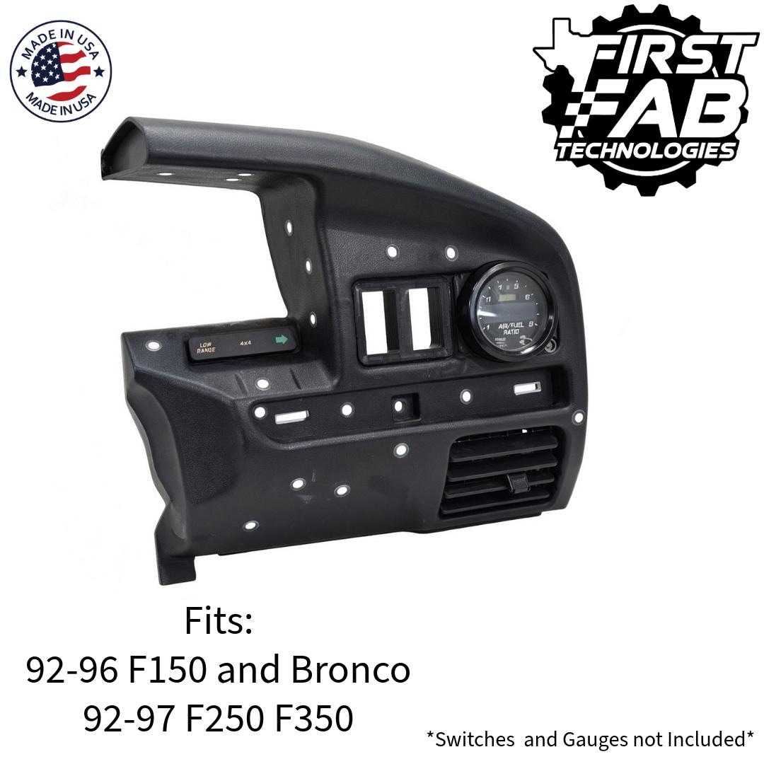 92-96 OBS Ford F150 F250 F350 Bronco Dash Bezel Dual Rocker Switch ...