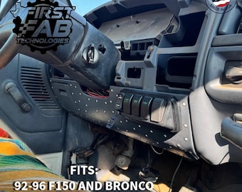 Panel de interruptores con refuerzo para las rodillas para Ford F150, F250 y F350 Bronco (1992-1996) / Ajuste personalizado / Fabricado en EE. UU.
