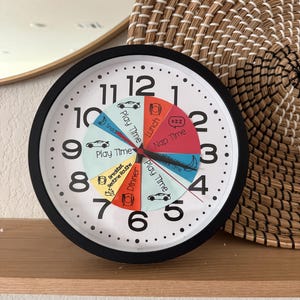 Fully Customizable Routine Clock for Toddlers & Kids - Time Management Tool - Personalized Home Decor - Customized Kid&#39;s Routine Clock