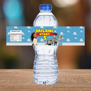 Personalized Toy Story Water Bottle Labels | Cowboy Birthday Party Decor