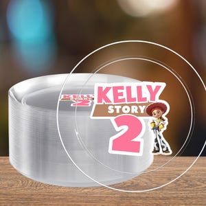 Custom Jessie Plastic Plates | Toy Cowboy Party Theme | Personalized Party Tableware | Toy Story Birthday Party Decor