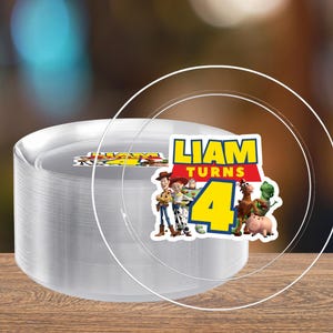 Custom Toy Story Plastic Plates | Personalized Party Tableware | Kid Birthday Party Decor