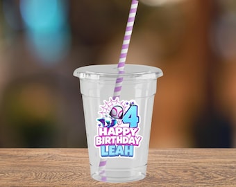 Spidey & His Amazing Friends 16oz Plastic Favor Cup - Blue Design For Kids' Birthday Parties