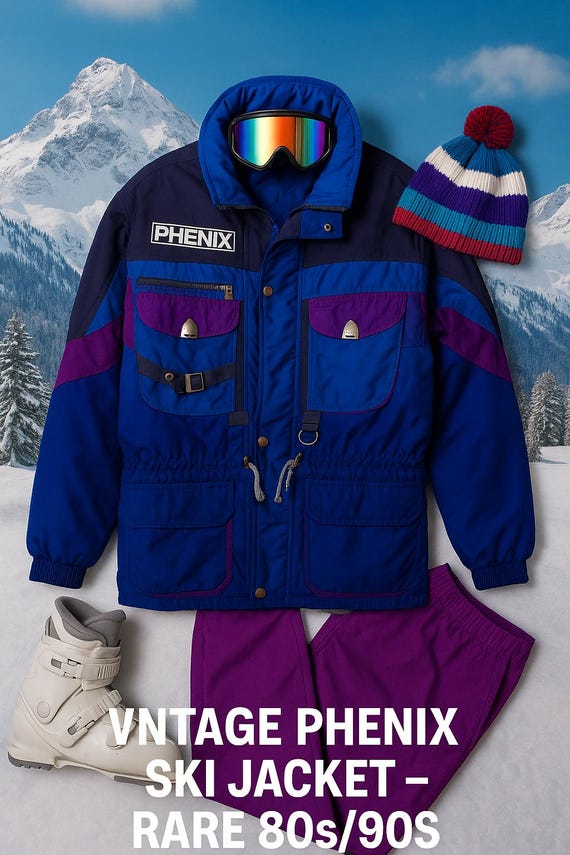 Vintage Phenix Ski Jacket | Men's Large | Retro 80s 90s Colorblock