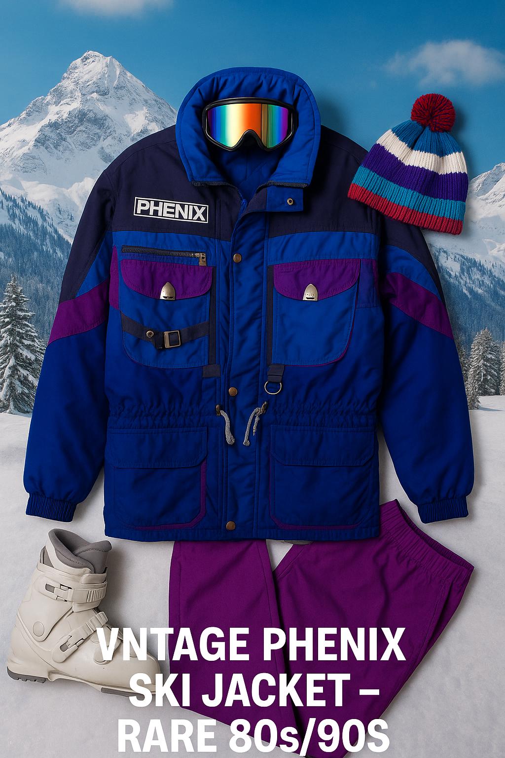 【Vintage】90s Phenix Ellese  Set-up Vintage Phenix Ski Jacket | Men's Large | Retro 80s 90s Colorblock