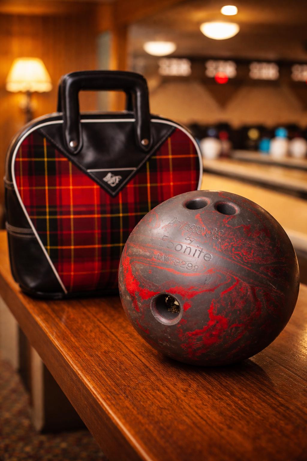Boule de bowling vintage avec broche pour club de sport ou création de