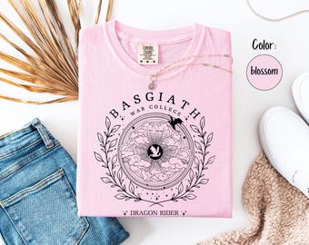 Mercancía de la Escuela de Guerra Basgiath, Camiseta de Jinete de Dragón, Rebecca Yarros, Liam Mairi, Serie Empírea de Xaden, Llama de Hierro Comfort Colors®