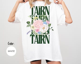 Floral Tairn T-Shirt, Comfort Colors®, Vierter Flügel Drachen T-Shirt, Violet Sorrengail, Basgiath War College, Drachenreiter Shirt, Bücherwurm Geschenke