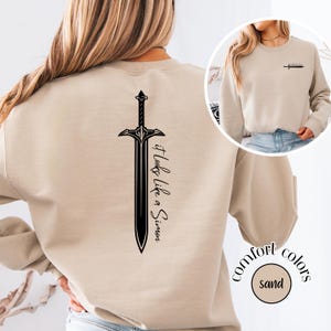 Quicksilver Simon the Sword Crewneck, Gift for Booklover, Carrion Swift Booktok, Fae and Alchemy Hoodie Callie Hart, Saeris Fane Kingfisher image 5
