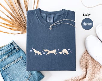 Onyx Snow Fox Quicksliver Comfort Colors® Tee, Fantasy Bookful Merch, Romantasy Gift, Brimstone, Saeris Fane Callie Hart Merch, Kingfisher