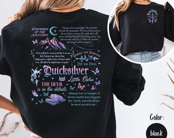 Quicksilver Kingfisher Crewneck, Fantasy Bookful Sweatshirt, Shadow Daddy Apparel, Saeris Fane, Romantasy Gift, Callie Hart Merch, Brimstone