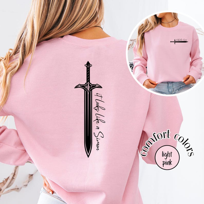 Quicksilver Simon the Sword Crewneck, Gift for Booklover, Carrion Swift Booktok, Fae and Alchemy Hoodie Callie Hart, Saeris Fane Kingfisher image 3