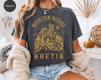 Riorson House Comfort Colors® Tee, Xaden Riorson, Violet Sorrengail, Fourth Wing, Fantasy Books, Onyx Storm, Rebecca Yarros Merch, Aretia