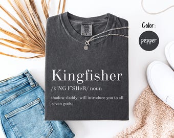 Quicksilver Kingfisher Comfort Colors® Tee, Fantasy Bookful Merch, Booktok Shadow Daddy Apparel, Romantasy Gift, Callie Hart, Saeris Fane