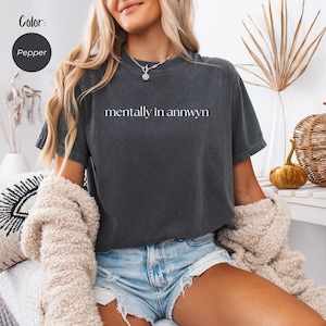 Mentally in Annwyn Comfort Colors® Plated Prisoner Series, Auren Goldfinch x Slade Ravinger, Raven Kennedy Merch, Fantasy Bookful T-Shirt