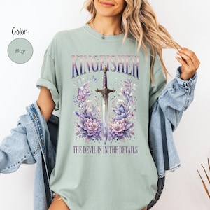 Kingfisher T-shirt | Quicksilver Comfort Colors® | Fantasy Bookful Merch | Booktok Tee | Shadow Daddy Apparel Romantasy Gift | Callie Hart
