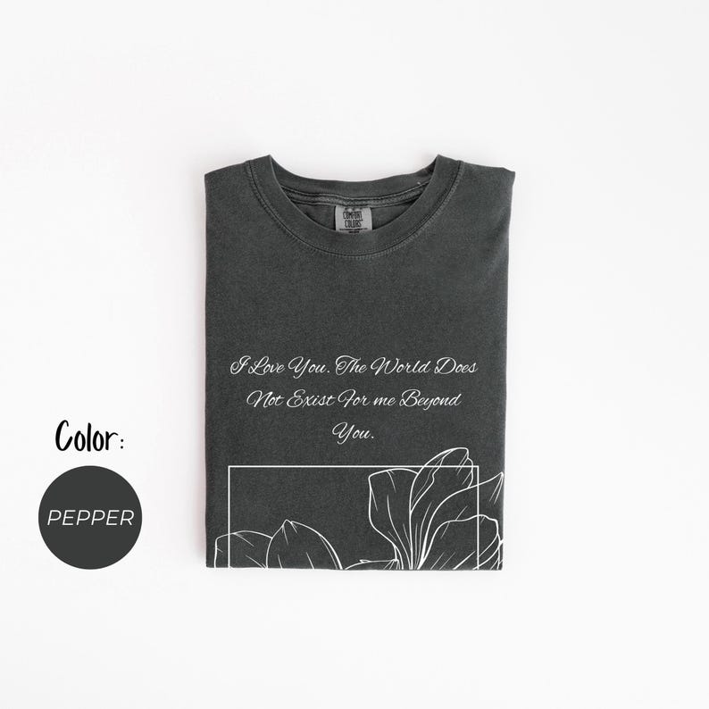 I Love You, The World Does Not Exist For Me Beyond You - Xaddy Xaden | Fourth Wing T-Shirt | Dragon Riders | Onyx Storm | Bookful Merch image 1
