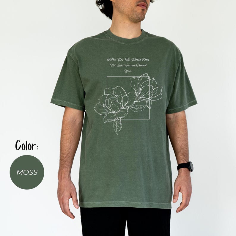 I Love You, The World Does Not Exist For Me Beyond You - Xaddy Xaden | Fourth Wing T-Shirt | Dragon Riders | Onyx Storm | Bookful Merch image 3