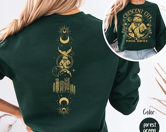 Produtos de Bryce Quinlan, Casa da Terra e do Sangue, Moletom do Serviço Postal de Crescent City, Moletom com Capuz Bookish Romantasy, Roupas para Clubes do Livro