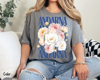 Camiseta Dragon Comfort Colors® de Fourth Wing, camiseta floral de Andarna, violeta de Sorrengail, Basgiath War College, camiseta de Dragon Rider, regalos literarios