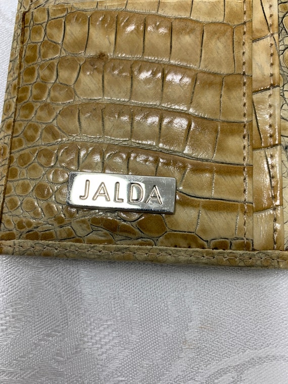 Vintage Crocodile Embossed Leather Wallet by Jalda - image 3