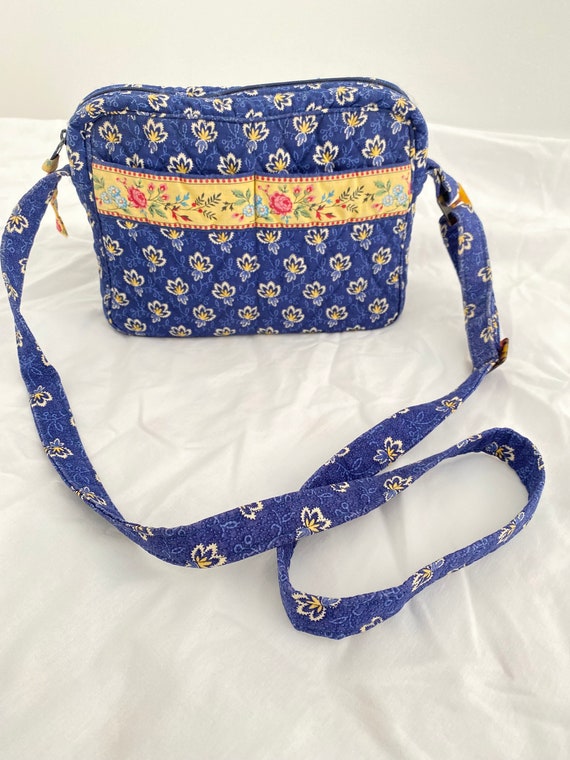 Vera Bradley Retired Maison Blue Cross Body Bag Pu