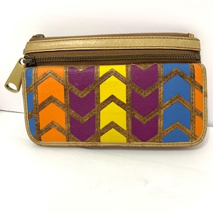 Cartera de mano de cuero vintage Long Live de Fossil