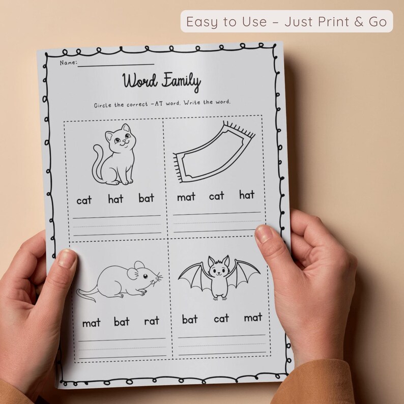 Phonics Worksheets 1st Grade | CVC Words, Word Families, Sight Words ...