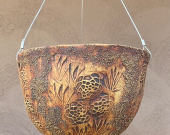 9" Hanging Ceramic Planter