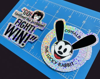 Rainbow Oswald The Lucky Rabbit Sticker | Edna Mode Sticker | The Incredibles Sticker | Pixar Sticker | Disney Inspired Sticker