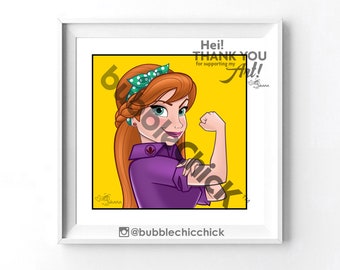 Riveter Print - Anna Print Anna Riveter Frozen Riveter Frozen Print