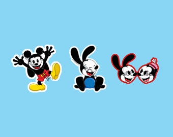 Oswald and Ortensia Sticker | Classic Disney | Disney Rabbit | Oswald the Lucky Rabbit | Ortensia the Cat