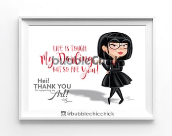 Stampa artistica di Edna Mode: citazione ispiratrice su cartoncino di lino