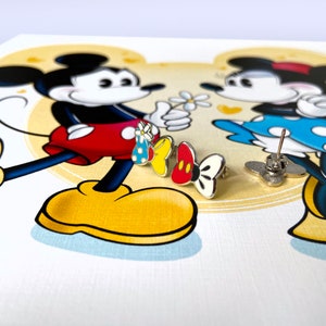 Classic Mickey Earrings Classic Minnie Earrings Disney Stud Earrings