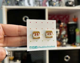 Jack Skellinton Earrings | Bubble Tea Earrings | Disney Earrings | Jack S’more Earrings | Halloween Smore